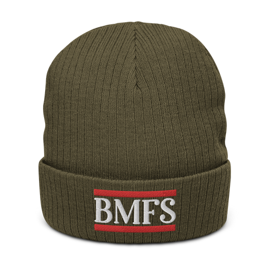 BMFS Cuffed Beanie | Flat Embroidery | Ribbed | Inspired Billy Art