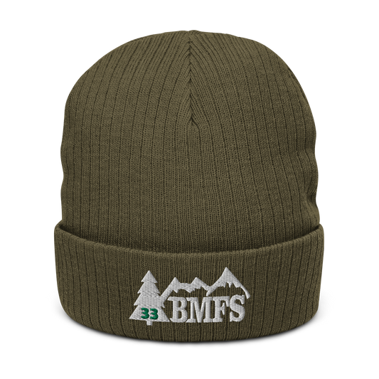 BMFS Tree Cuffed Beanie | Flat Embroidery | Ribbed | Inspired Billy Art