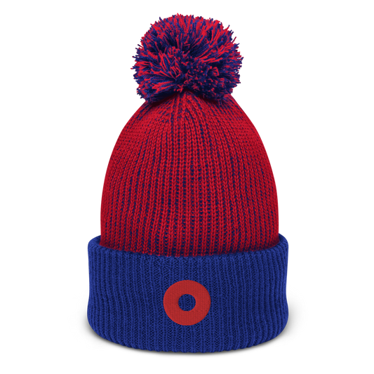 Fishman Red Donut Pom-Pom Beanie | Flat Embroidery | Inspired Phish Phan Art