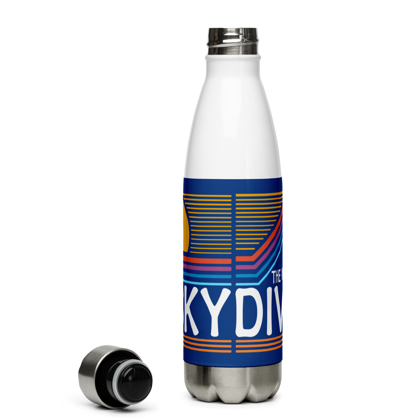 Divided Sky Mountains Stainless Steel Water Bottle 17oz | Printed Graphics