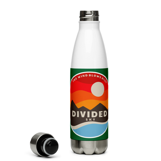 Divided Sky Mountains Stainless Steel Water Bottle 17oz | Printed Graphics