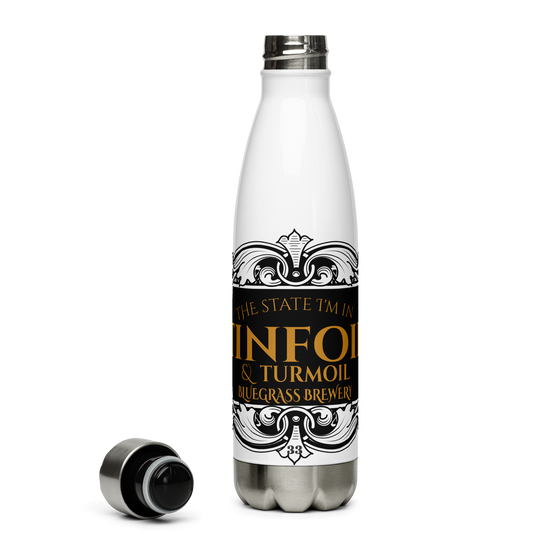 Tinfoil & Turmoil Brewery Stainless Steel Water Bottle 17oz | Printed Graphics