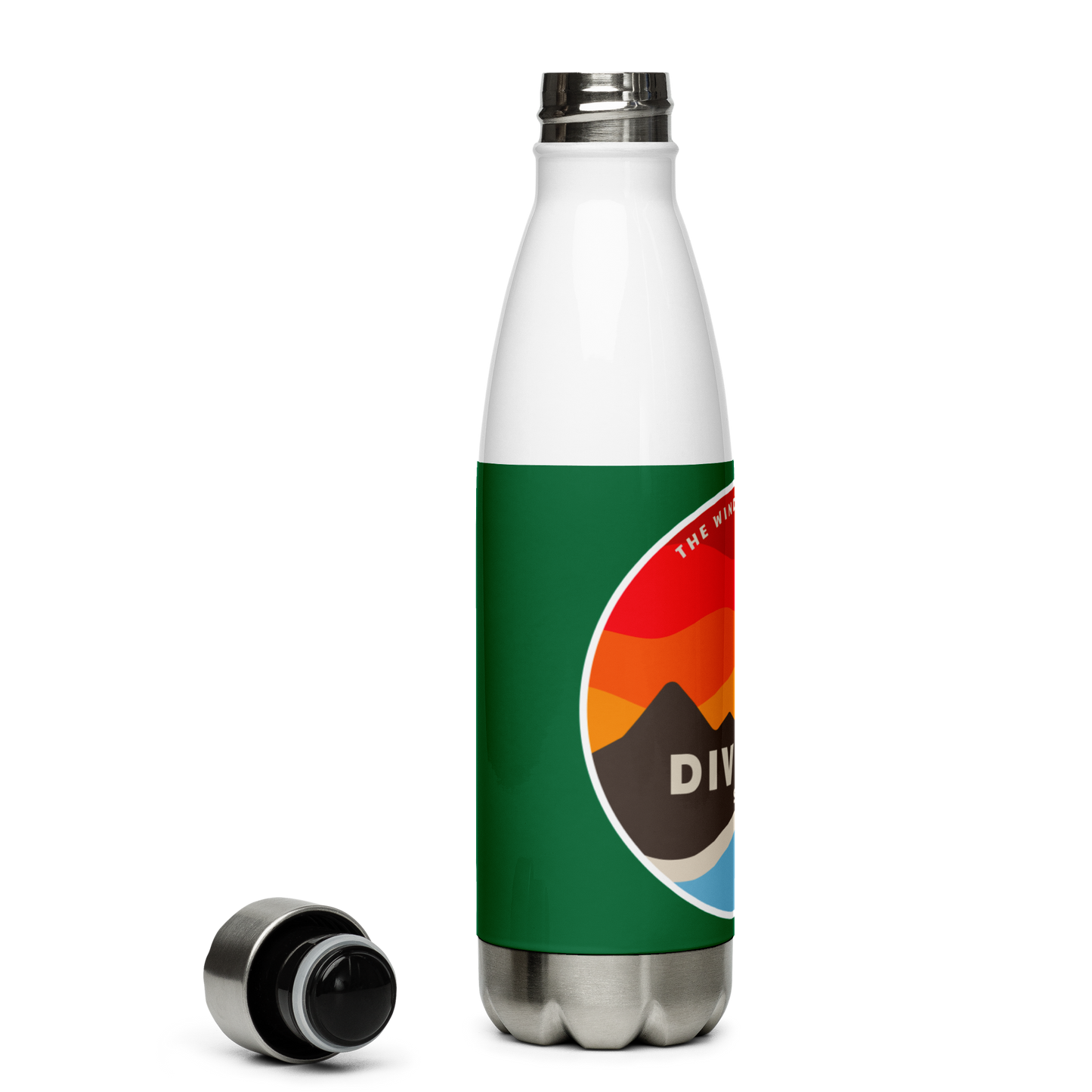 Divided Sky Mountains Stainless Steel Water Bottle 17oz | Printed Graphics