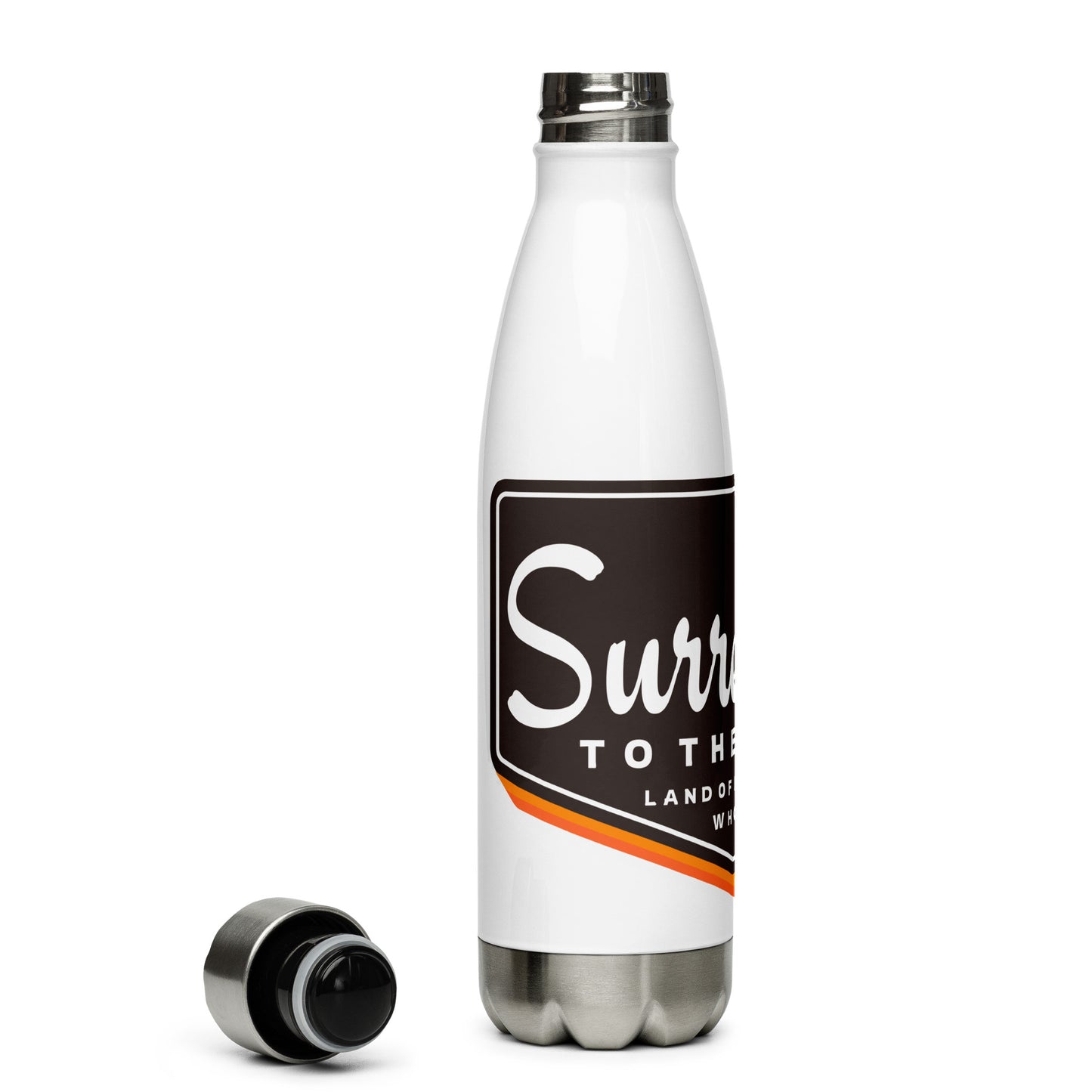 Surrender To The Flow Stainless Steel Water Bottle 17oz | UV Printed Graphics