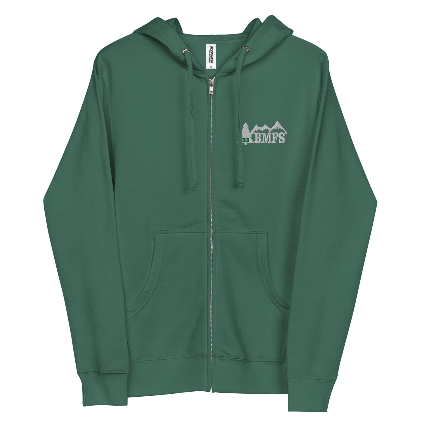 BMFS Tree 33 Embroidery Full Zip Hoodie | Unisex fleece | BMFS 33