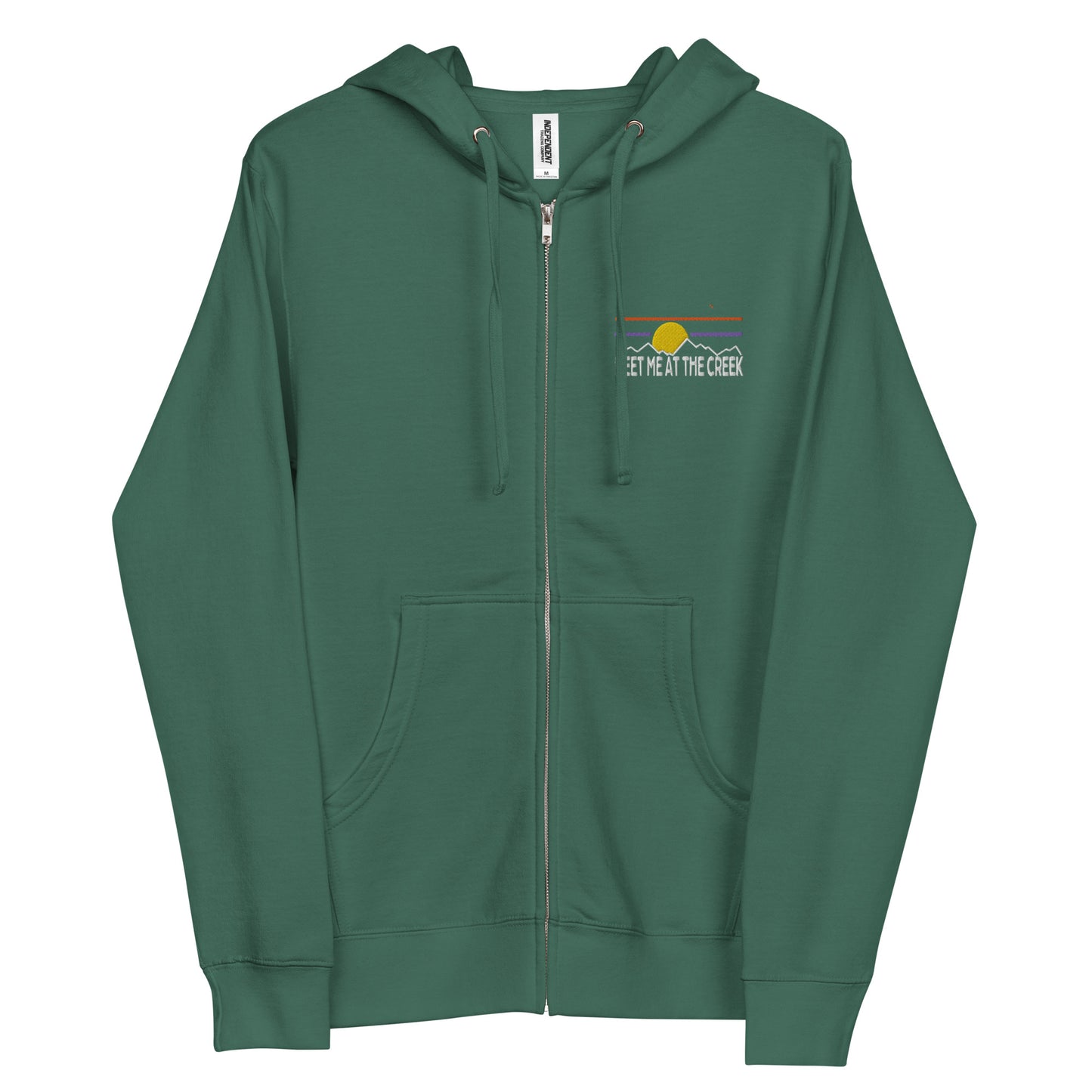 Meet Me At The Creek Embroidery Full Zip Hoodie | Unisex fleece | BMFS 33