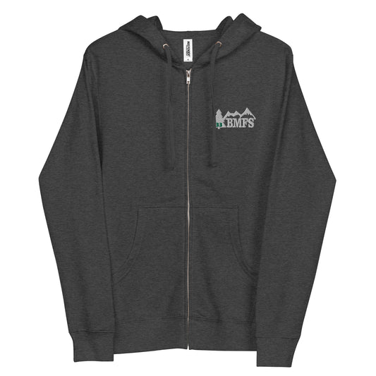 BMFS Tree 33 Embroidery Full Zip Hoodie | Unisex fleece | BMFS 33