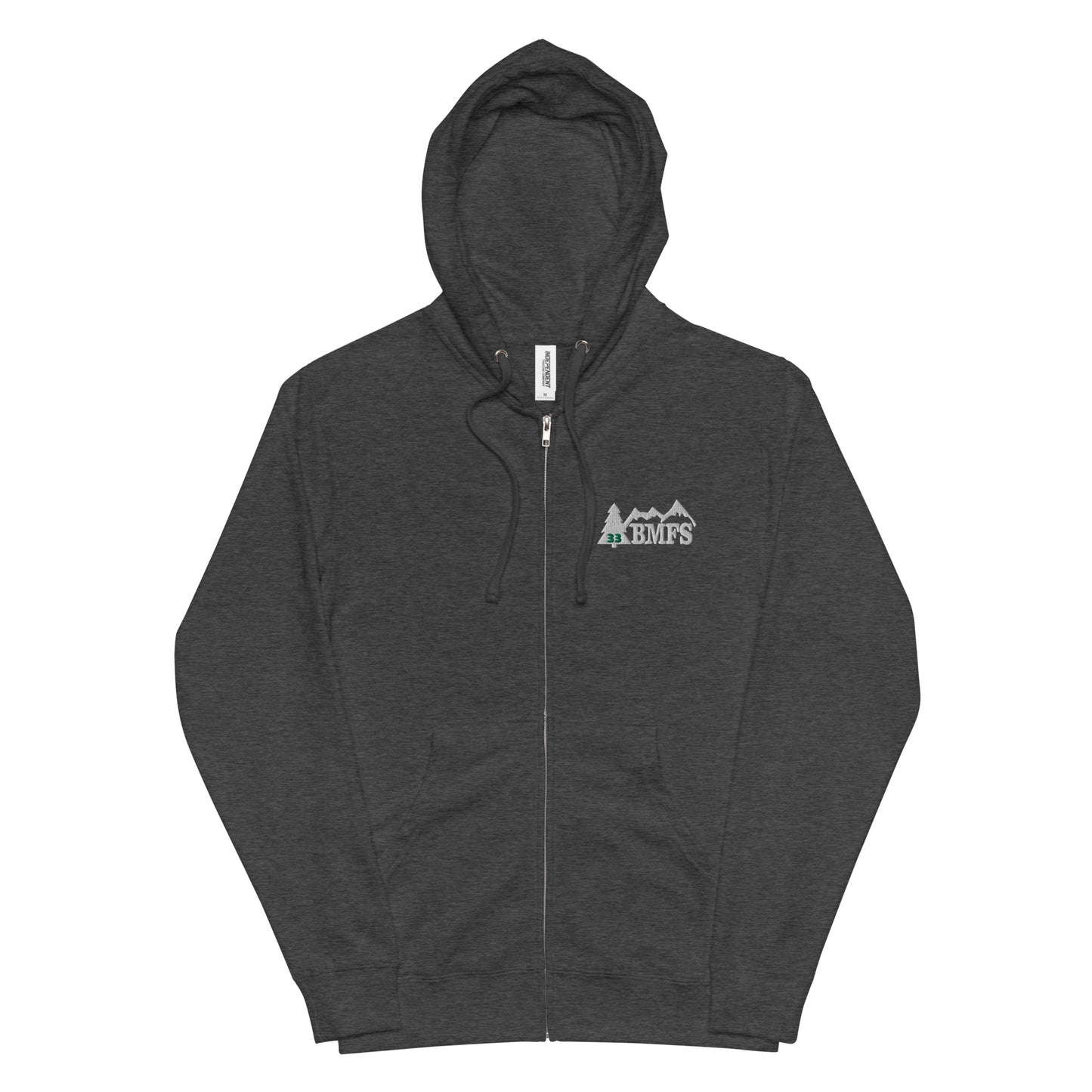 BMFS Tree 33 Embroidery Full Zip Hoodie | Unisex fleece | BMFS 33