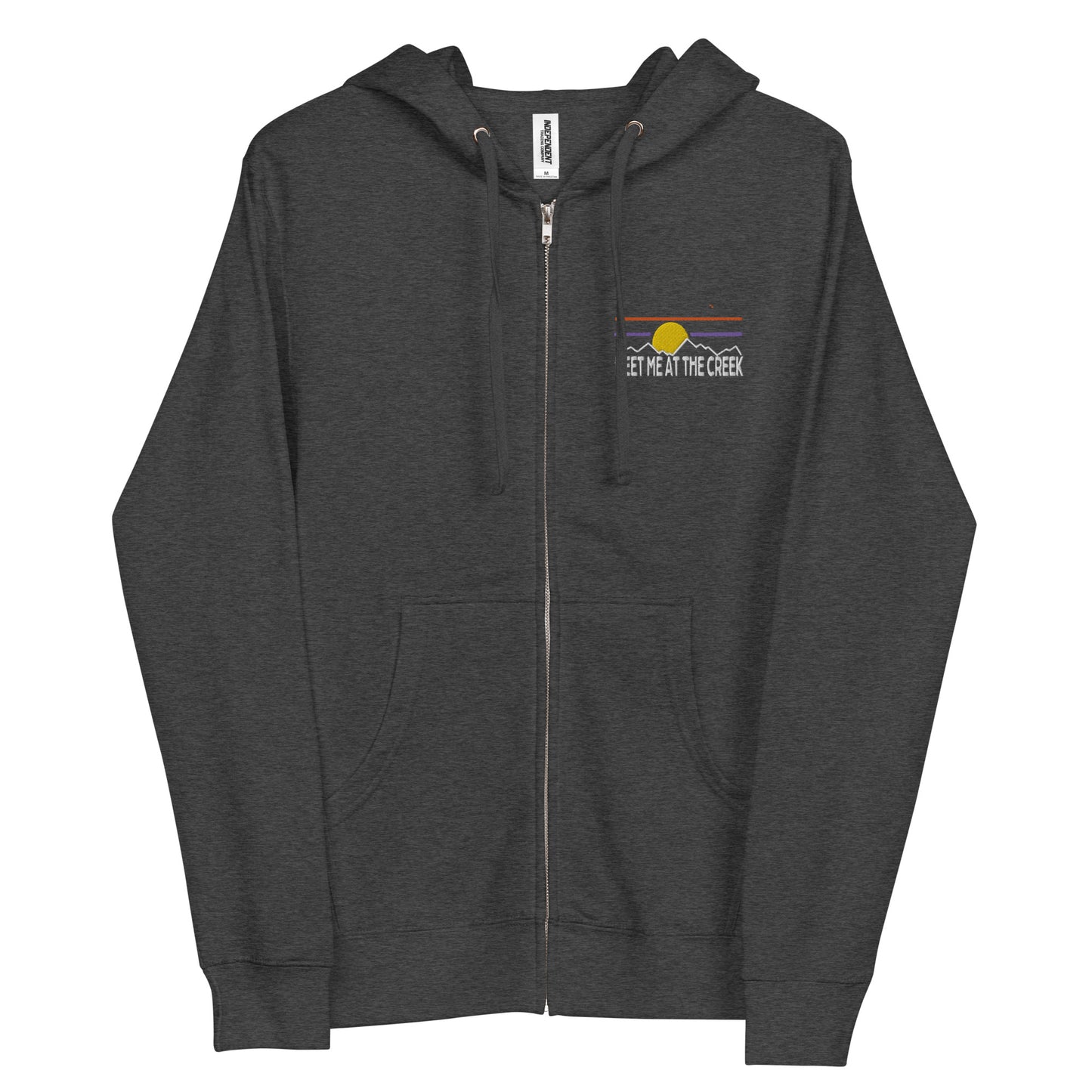 Meet Me At The Creek Embroidery Full Zip Hoodie | Unisex fleece | BMFS 33
