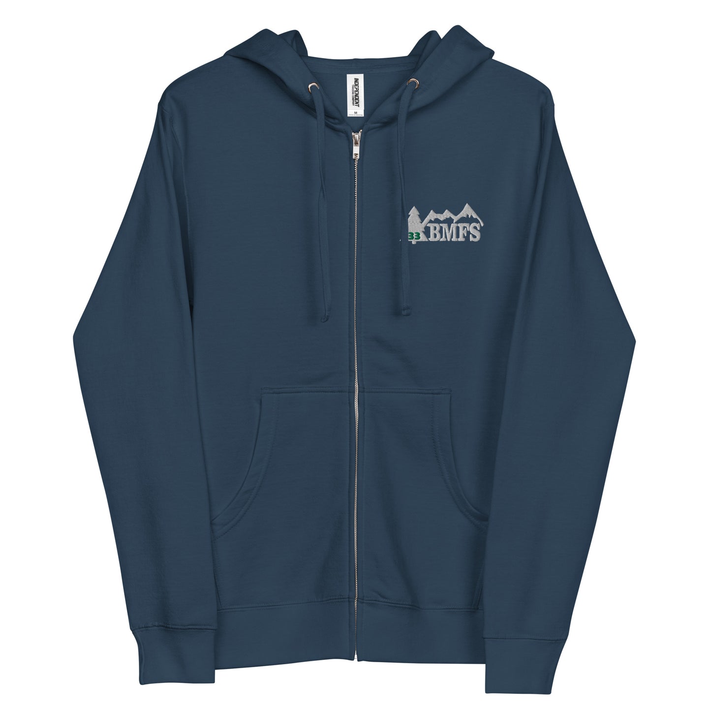 BMFS Tree 33 Embroidery Full Zip Hoodie | Unisex fleece | BMFS 33