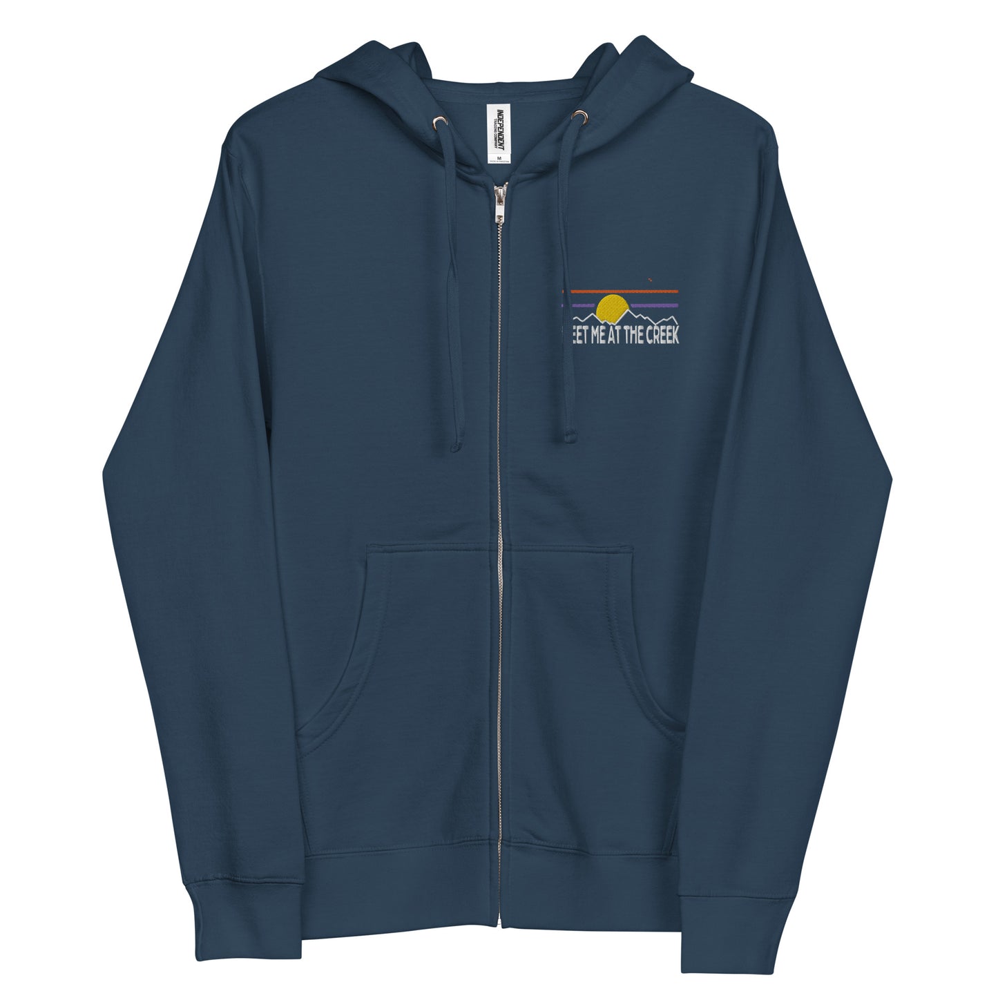 Meet Me At The Creek Embroidery Full Zip Hoodie | Unisex fleece | BMFS 33