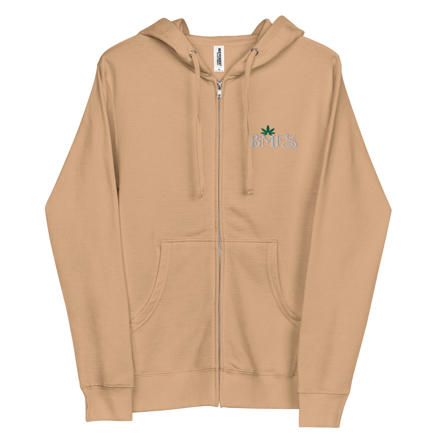 BMFS Leaf Embroidery Full Zip Hoodie | Unisex fleece | BMFS 33