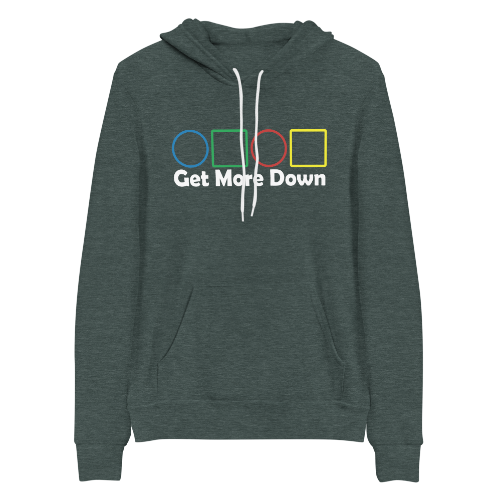 Get More Down Symbols Bella+Canvas Premium Unisex hoodie