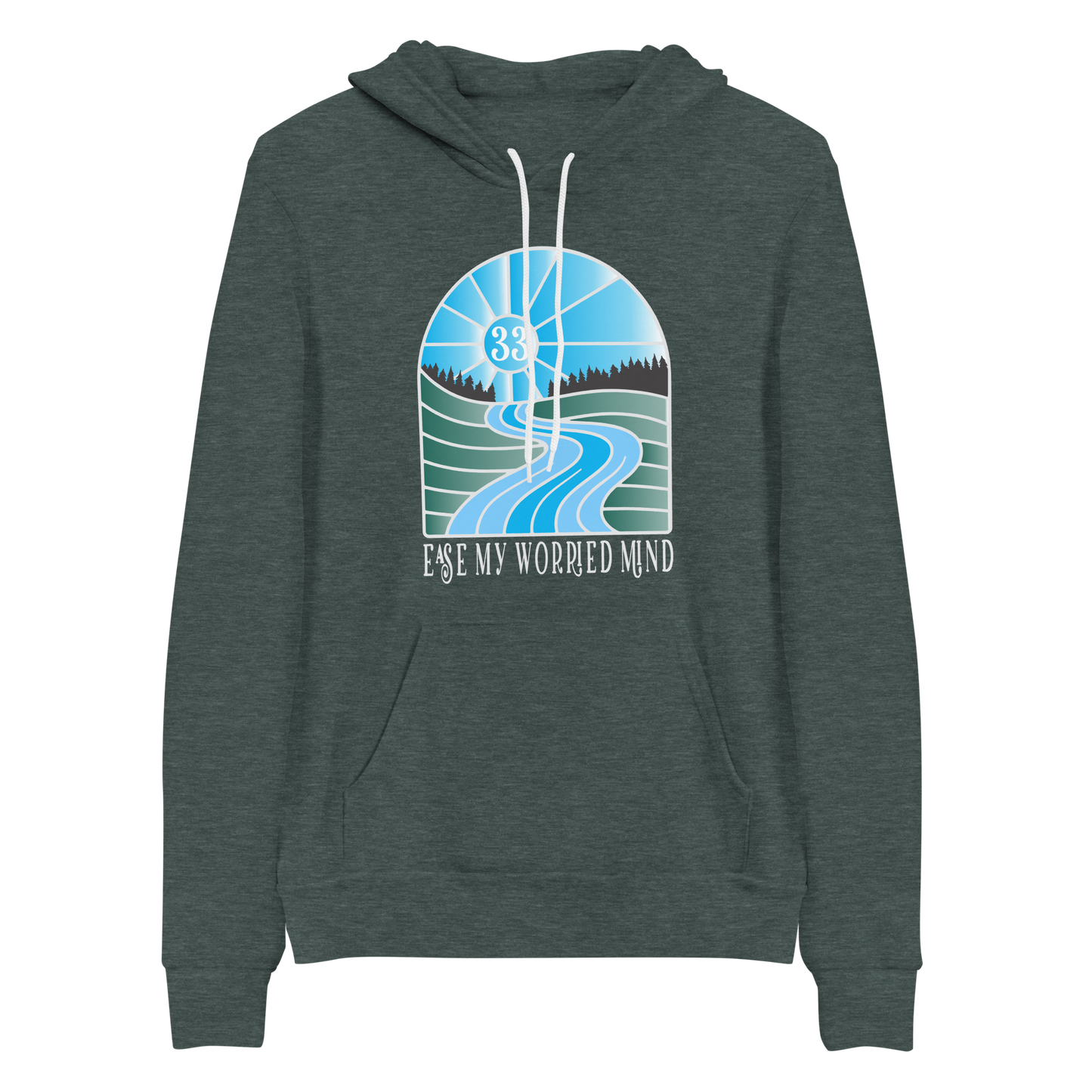 Ease My Worried Mind Creek Bella+Canvas Premium Unisex hoodie