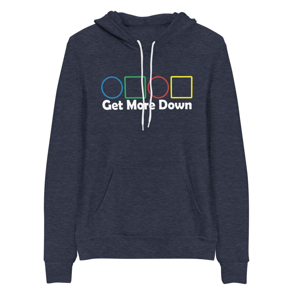 Get More Down Symbols Bella+Canvas Premium Unisex hoodie