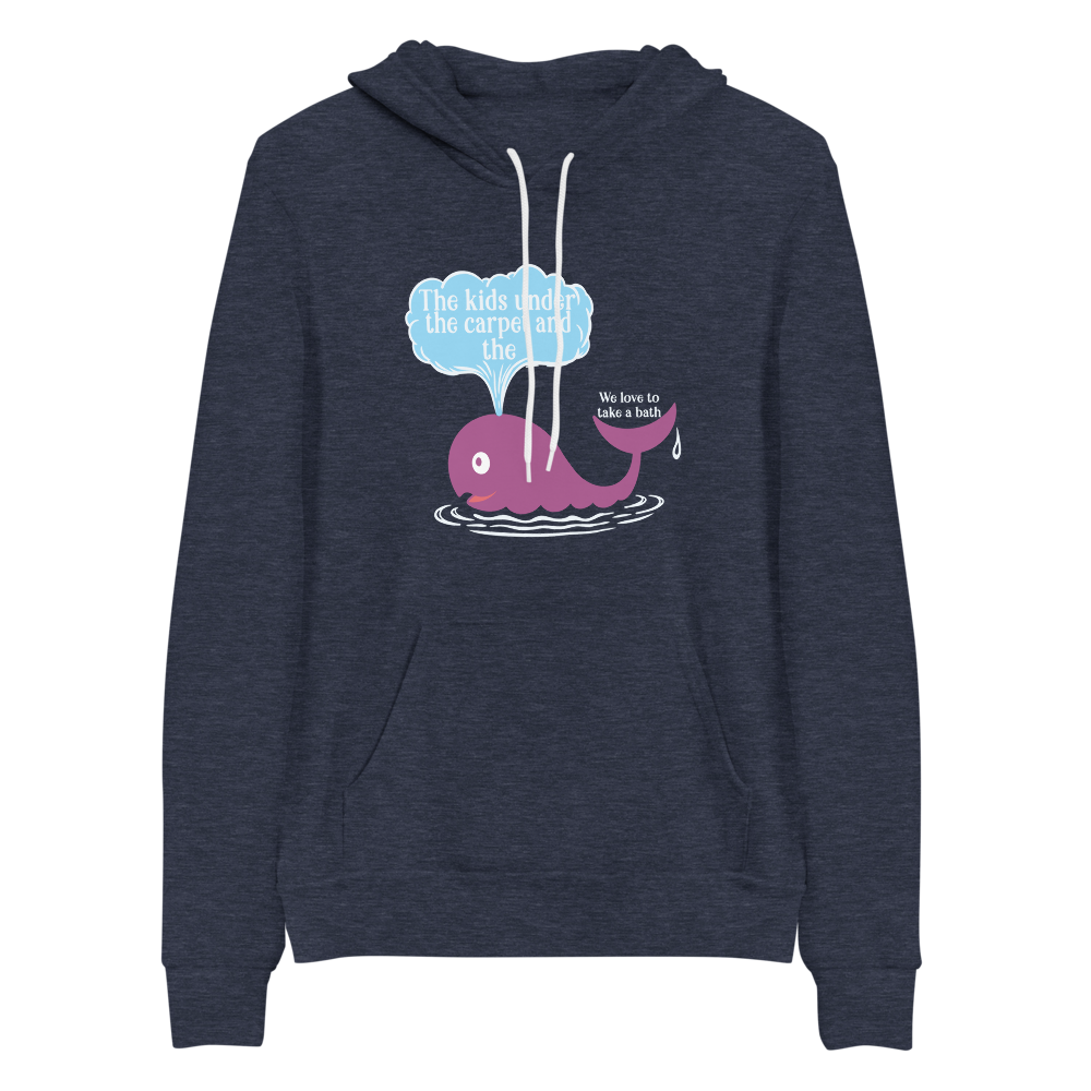 Purple Humpback Whale Bella+Canvas Premium Unisex hoodie Phish Art