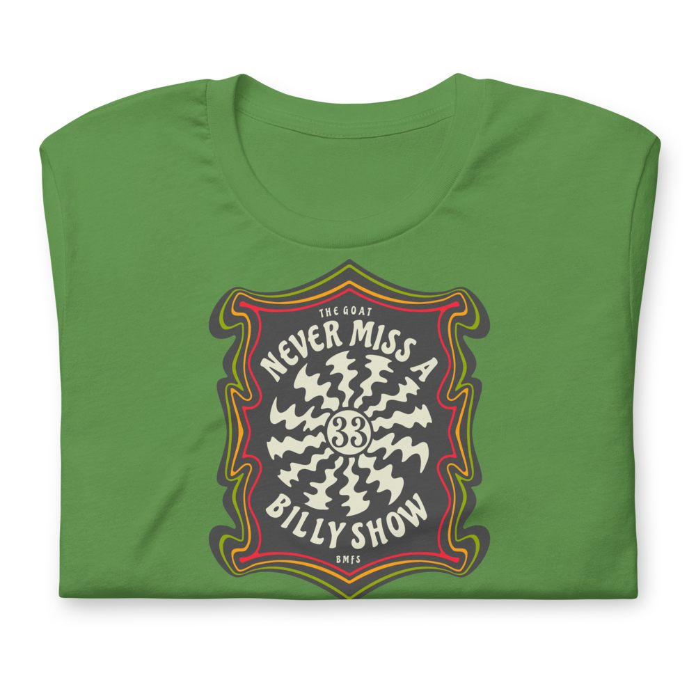 Never Miss A Billy Show Brewery Bella + Canvas Premium Cotton | 33 BMFS THE GOAT