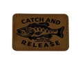 Catch and Release 3x2 | Laser Engraved | Rawhide/Black | Iron or stitch | Billy Fan Art