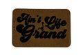 Ain't Life Grand Patch 3x2 | Laser Engraved | Rawhide/Black | Iron or stitch | Panic Fan Art