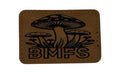 BMFS Shroom Patch 3x2 | Laser Engraved | Rawhide/Black | Iron or stitch | Billy Fan Art