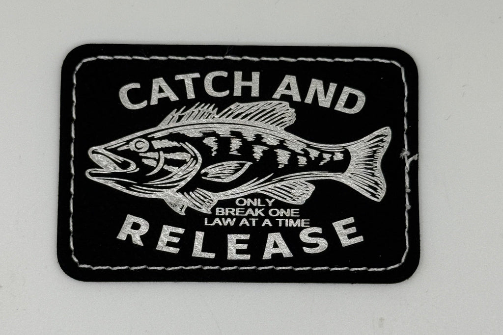 Catch and Release 3x2 | Black/Silver Edition | Laser Engraved | Iron or stitch | Billy Fan Art