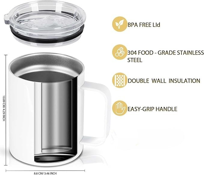 "B" Detroit Style 33 12oz Insulated Steel Mug | Billy Daisy | Drinkware | BMFS 33