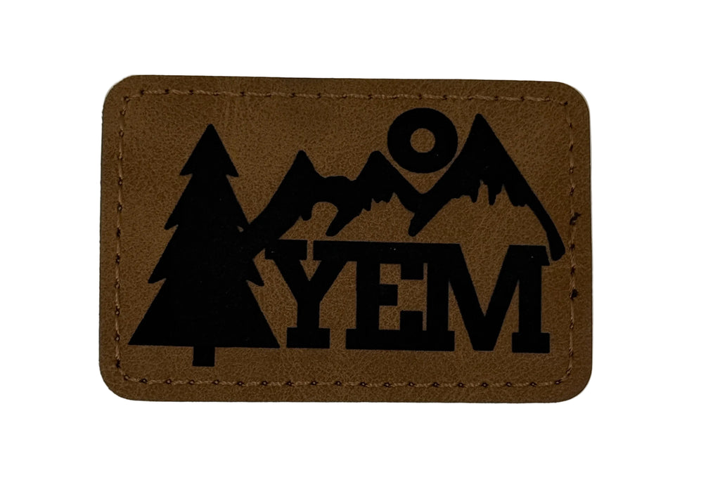 Yem Tree Patch 3x2 | Laser Engraved | Rawhide/Black | Iron or stitch | Phishy Fan Art