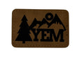 Yem Tree Patch 3x2 | Laser Engraved | Rawhide/Black | Iron or stitch | Phishy Fan Art
