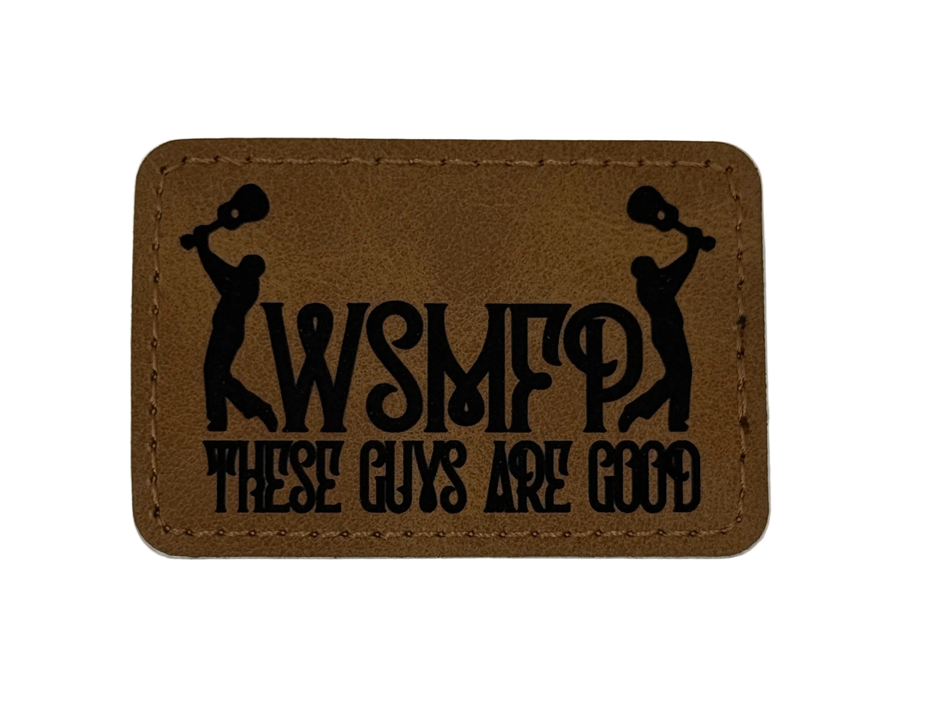 WSMFP Golf Patch 3x2 | Laser Engraved | Rawhide/Black | Iron or stitch | Panic Fan Art