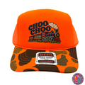 Choo-Choo Train Song Foam Camo Trucker Cap OTTO | Orange Camo | Printed Graphics | Snapback Cap | BMFS