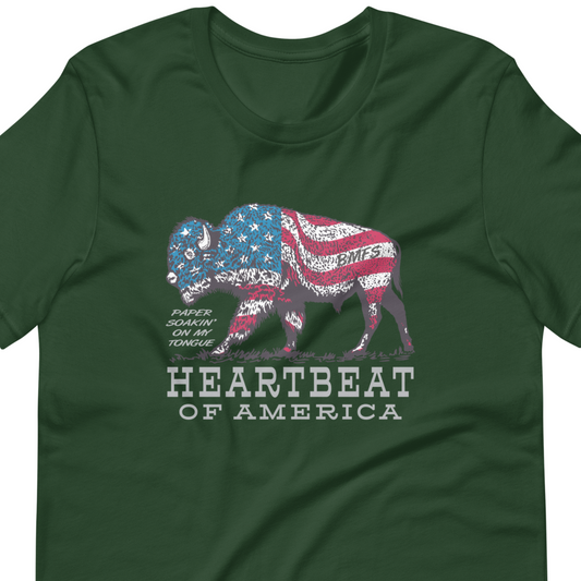Heartbeat of America Bella + Canvas Premium Cotton | 33 BMFS THE GOAT