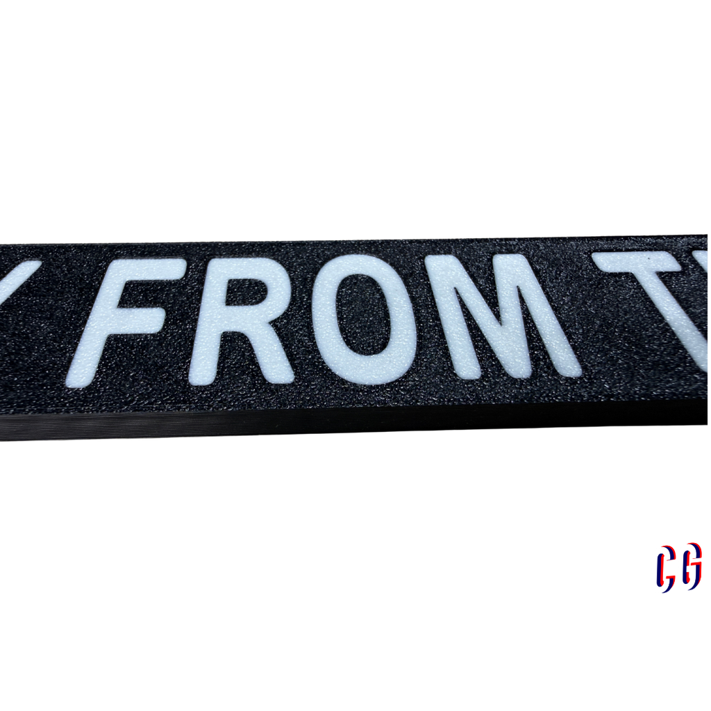 Away From The MIre License Plate Frame | UV resistant | Heat Resistant | BMFS Lot