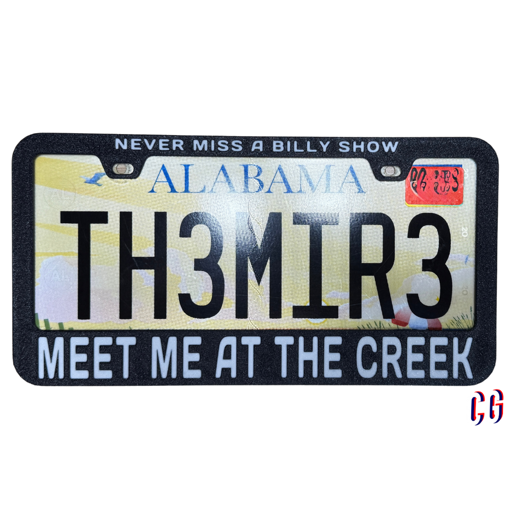 Meet Me At The Creek License Plate Frame | UV resistant | Heat Resistant | BMFS Lot (Copy)