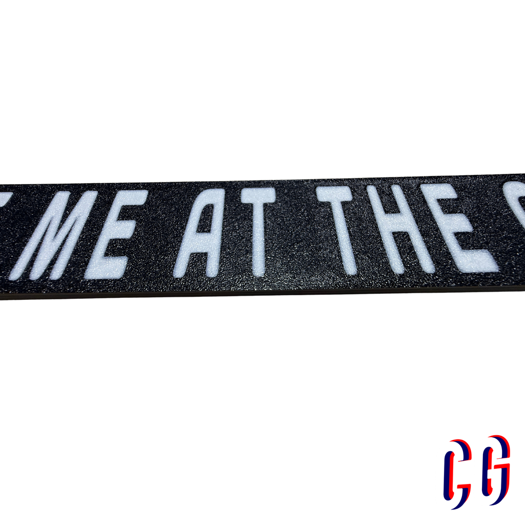 Meet Me At The Creek License Plate Frame | UV resistant | Heat Resistant | BMFS Lot