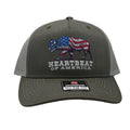 Heartbeat Of America Trucker Cap R112 | Two-Tone | Printed Graphics | Snapback Cap | BMFS