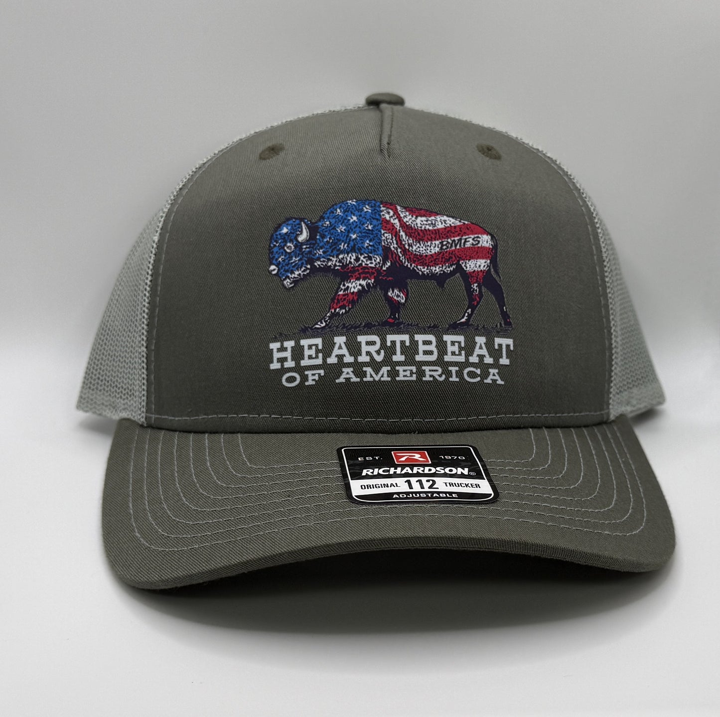 Heartbeat Of America Trucker Cap R112 | Two-Tone | Printed Graphics | Snapback Cap | BMFS