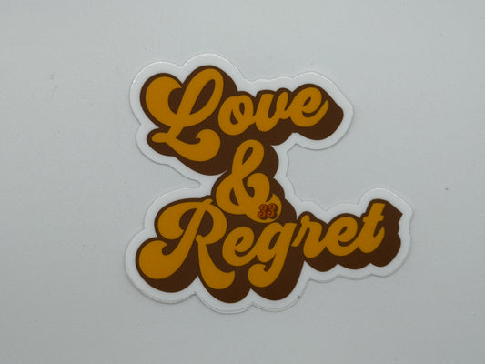 Love & Regret Die-Cut Sticker | Billy Slap | Billy Fan Art | BMFS 33