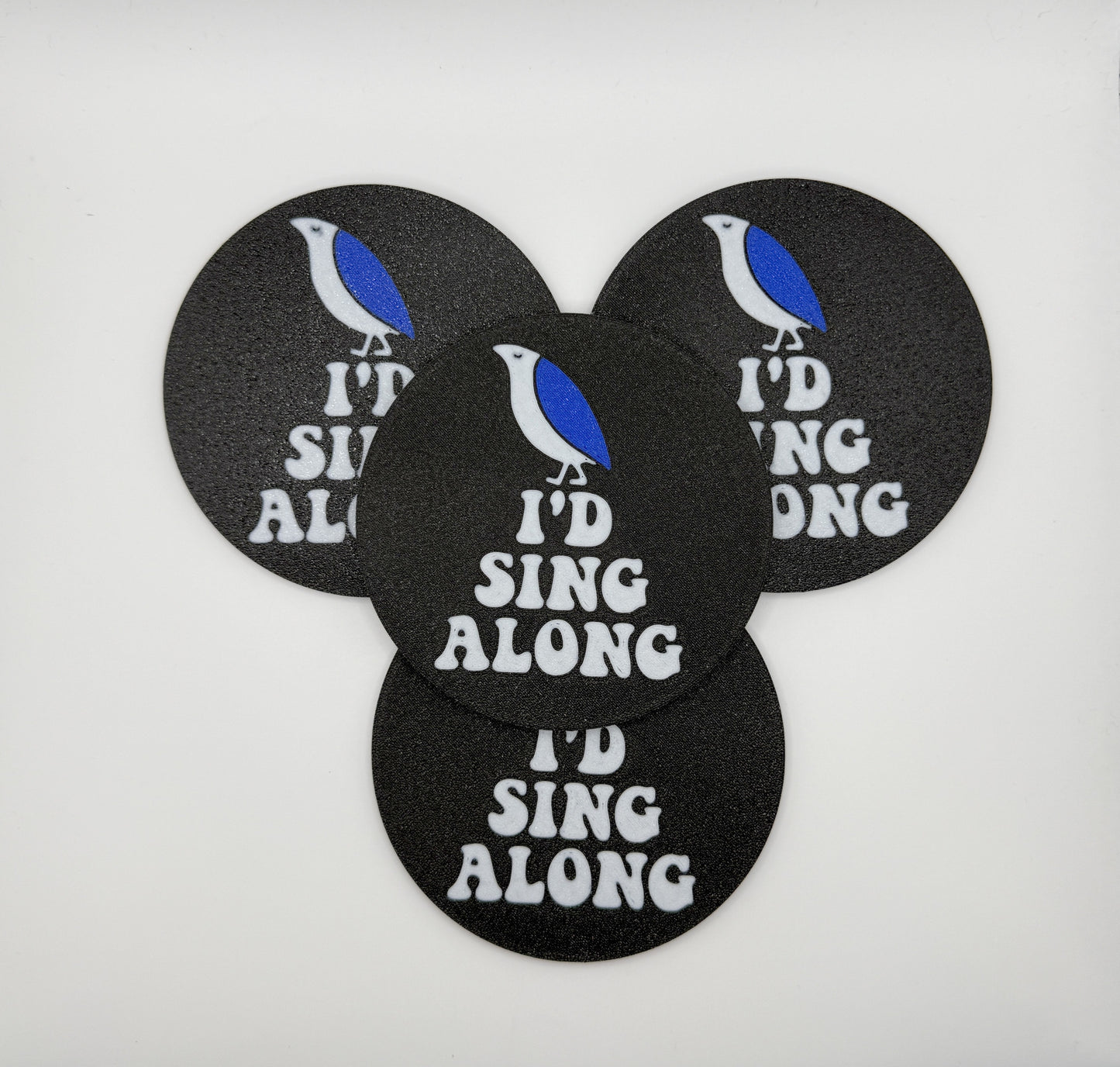 I'd Sing Along Drink Coasters | Set of 4 | Cork Backing | Strings Fan Art 33