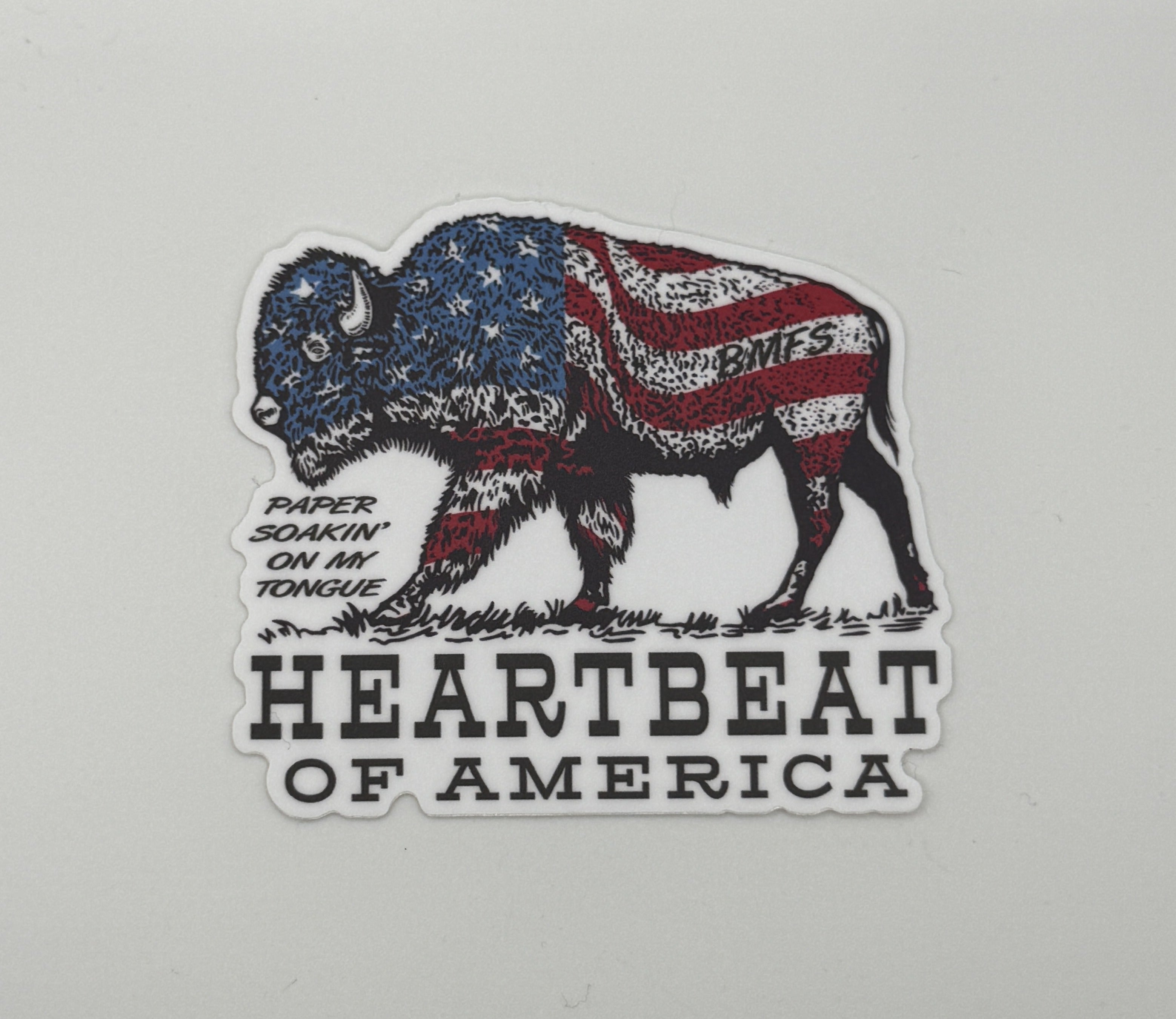 Heartbeat of America Die-Cut Sticker | Billy Slap | Billy Fan Art | BMFS 33