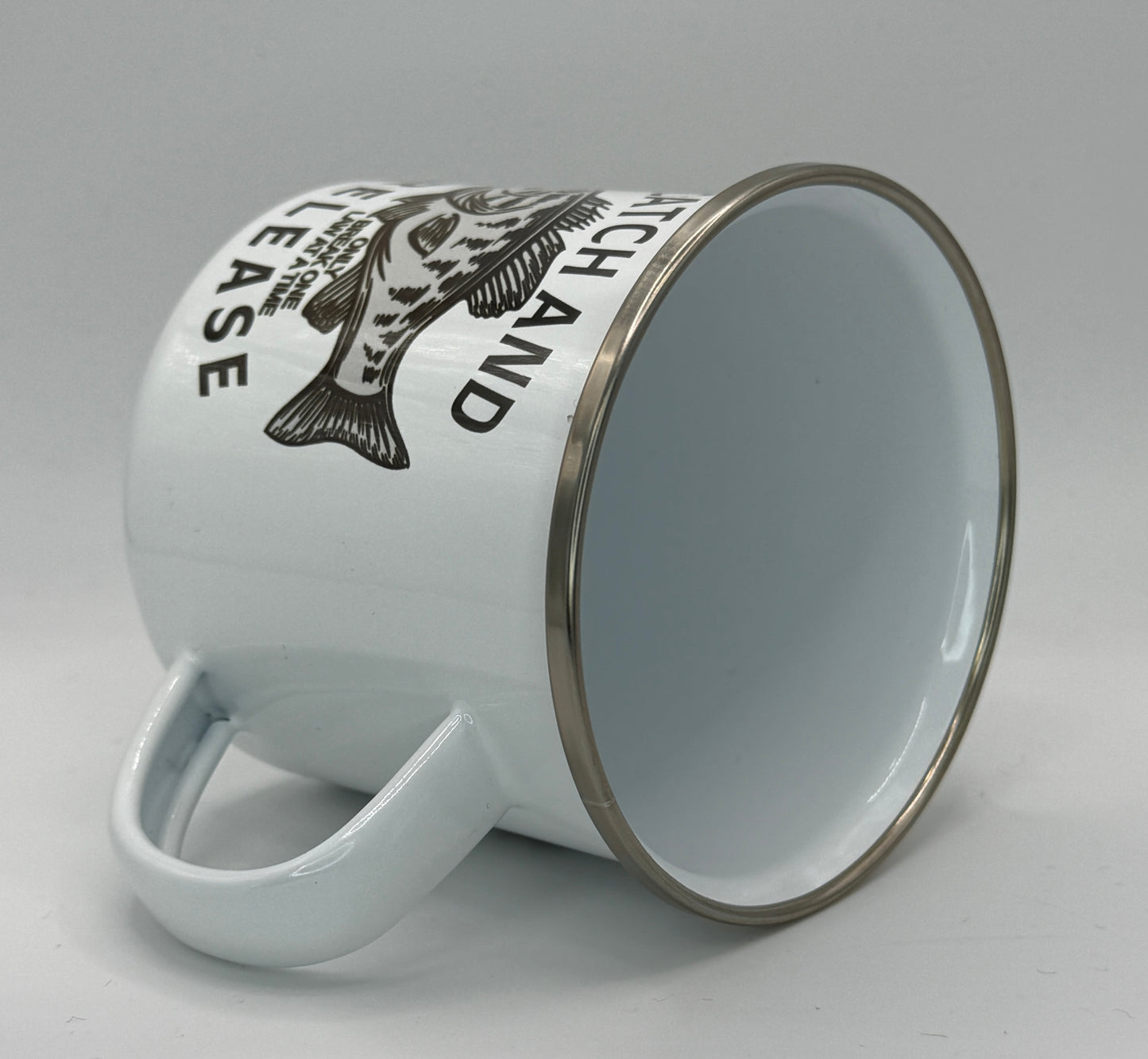 Catch and Releaset 12oz Enamel Camping Mug | Billy Daisy | Drinkware | BMFS 33