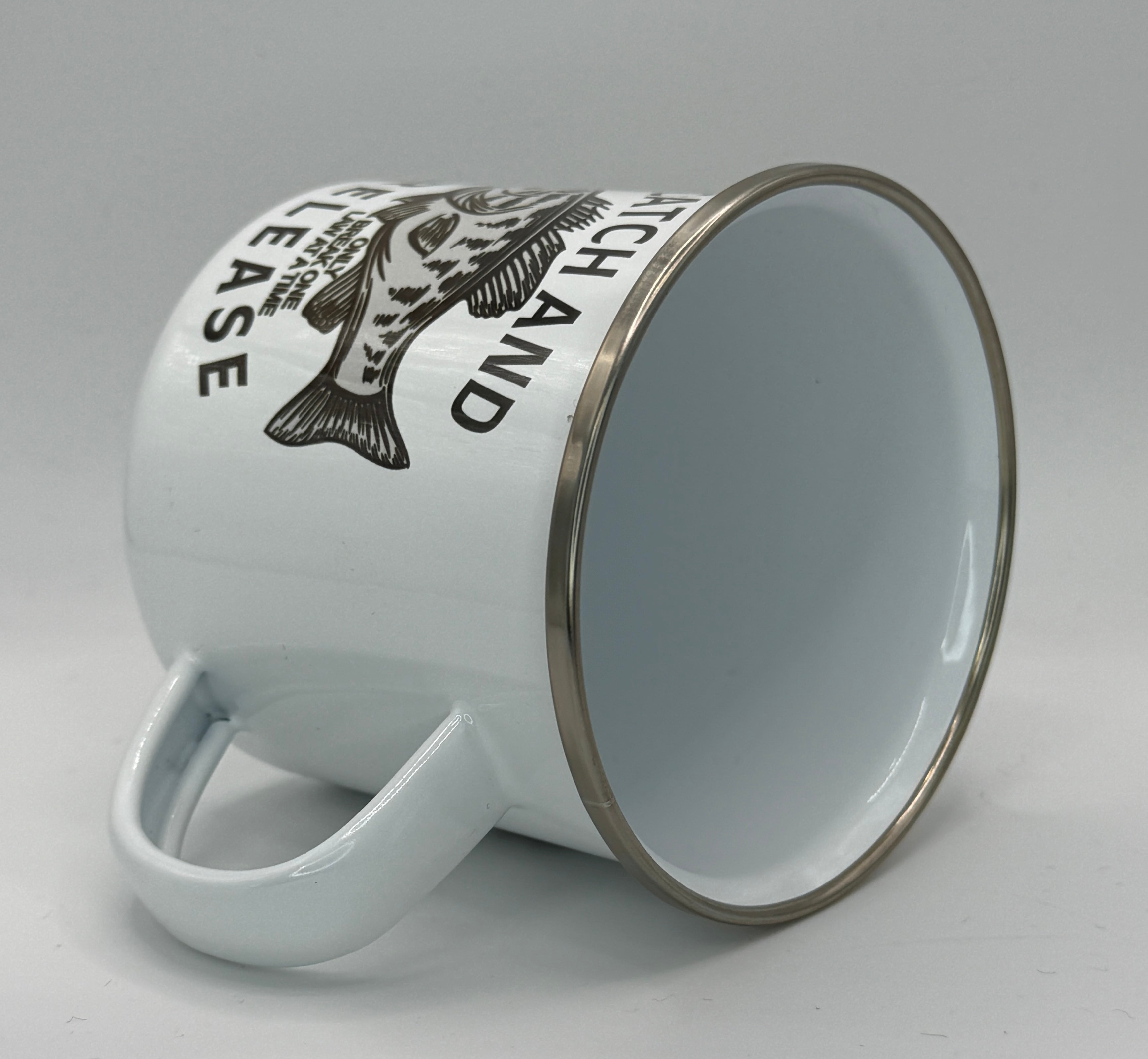 Catch and Releaset 12oz Enamel Camping Mug | Billy Daisy | Drinkware | BMFS 33