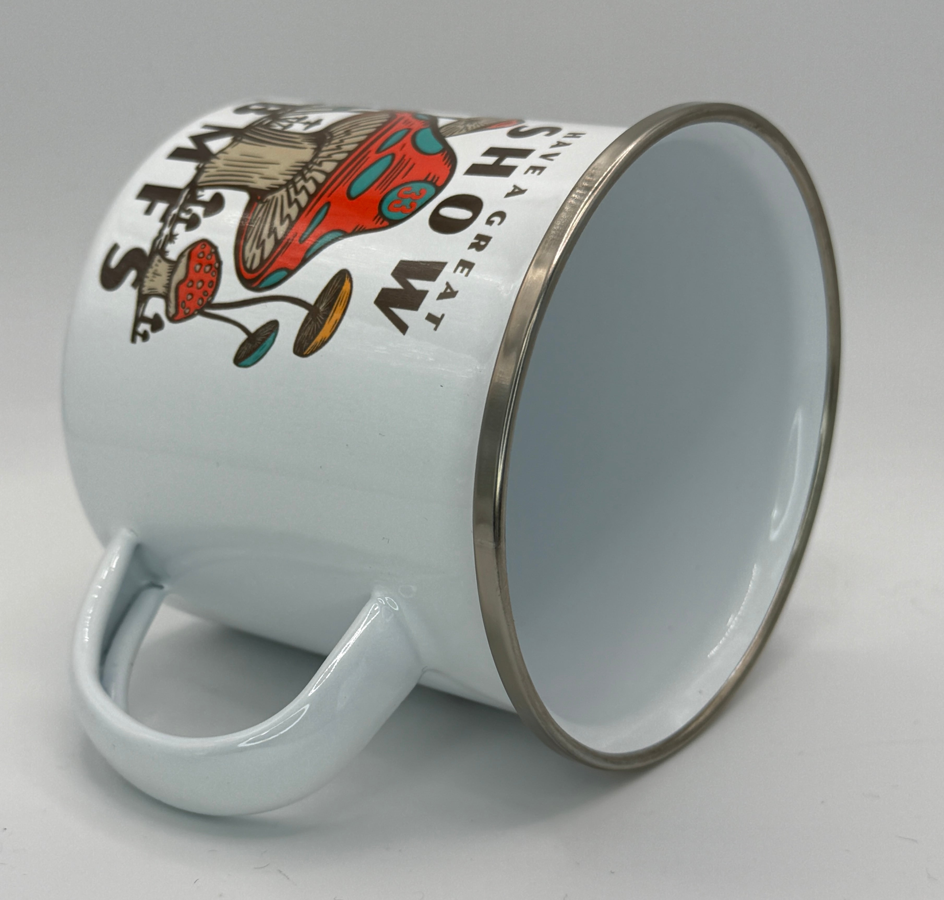 Have A Great Show Shroom 12oz Enamel Camping Mug | Billy Daisy | Drinkware | BMFS 33