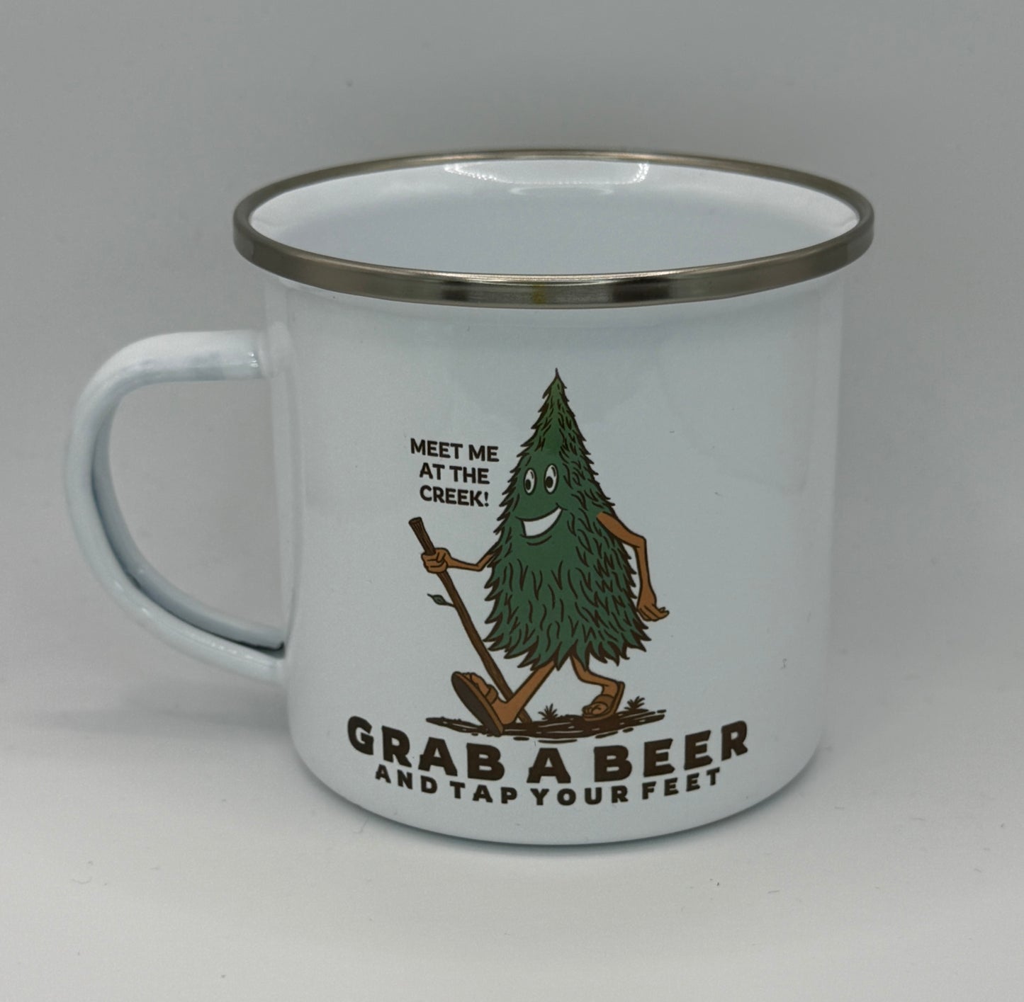 Grab A Beer "Creek"  12oz Enamel Camping Mug | Billy Daisy | Drinkware | BMFS 33