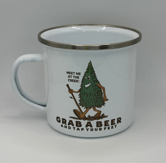 Grab A Beer "Creek"  12oz Enamel Camping Mug | Billy Daisy | Drinkware | BMFS 33