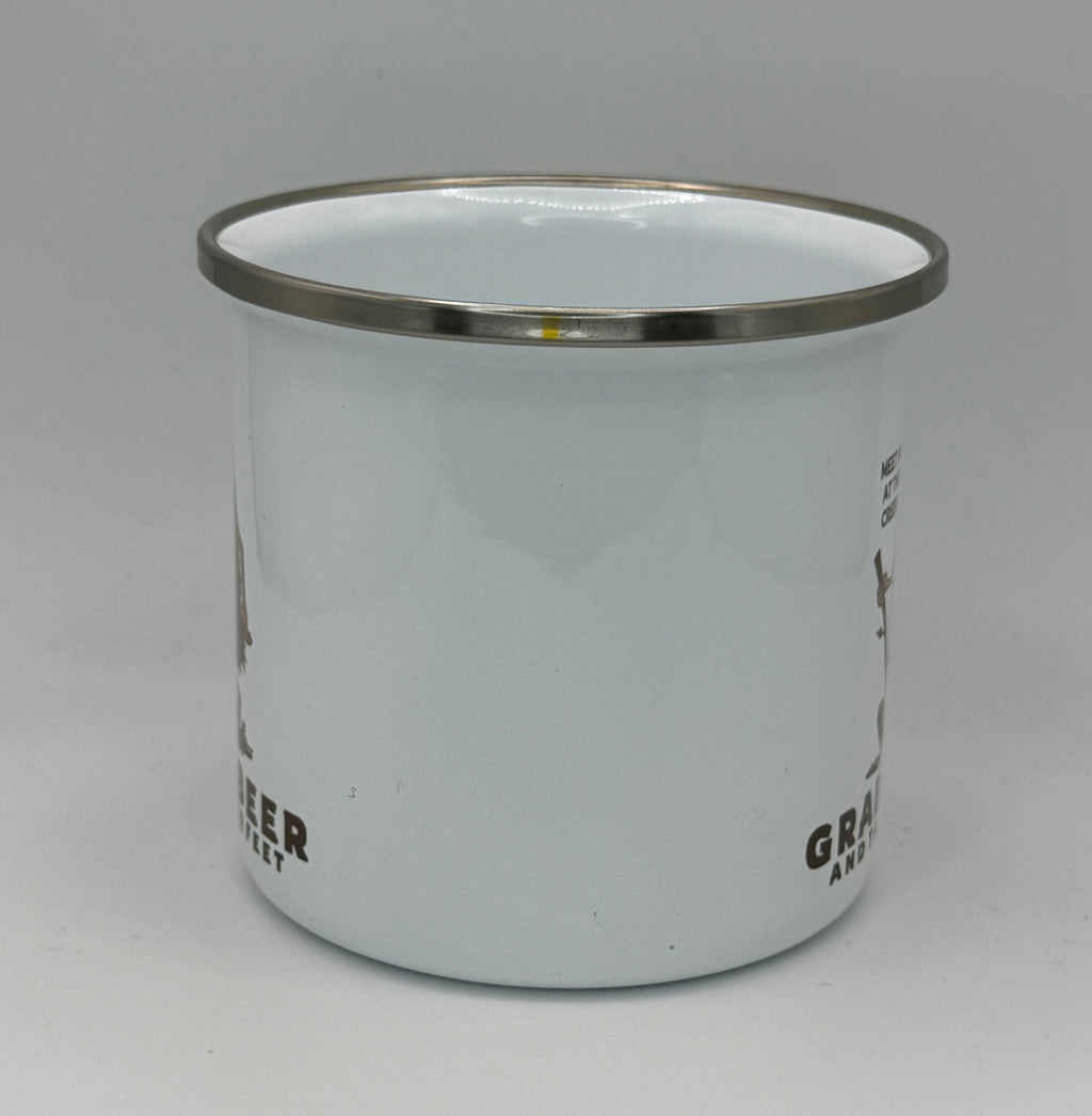 Grab A Beer "Creek"  12oz Enamel Camping Mug | Billy Daisy | Drinkware | BMFS 33