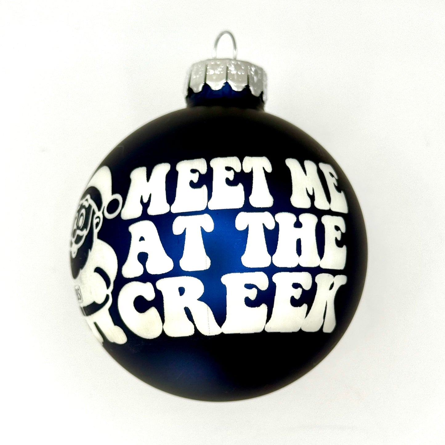 2.6" Glass Meet Me At The Creek Christmas Ornament | Laser Engraved | Billy Christmas Gift