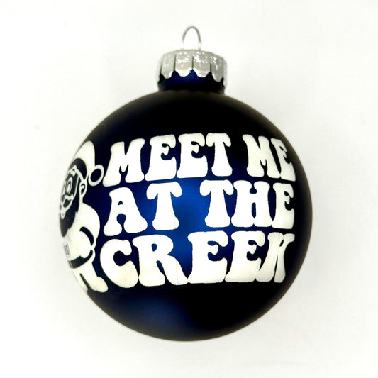 2.6" Glass Meet Me At The Creek Christmas Ornament | Laser Engraved | Billy Christmas Gift