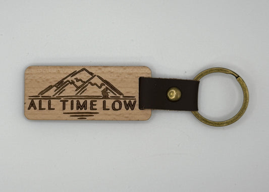 All Time Low Wood Key Chain | Laser Engraved | Panic Fan Art
