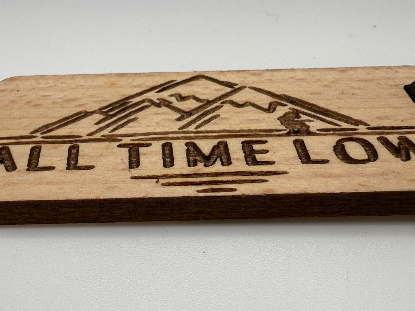 All Time Low Wood Key Chain | Laser Engraved | Panic Fan Art
