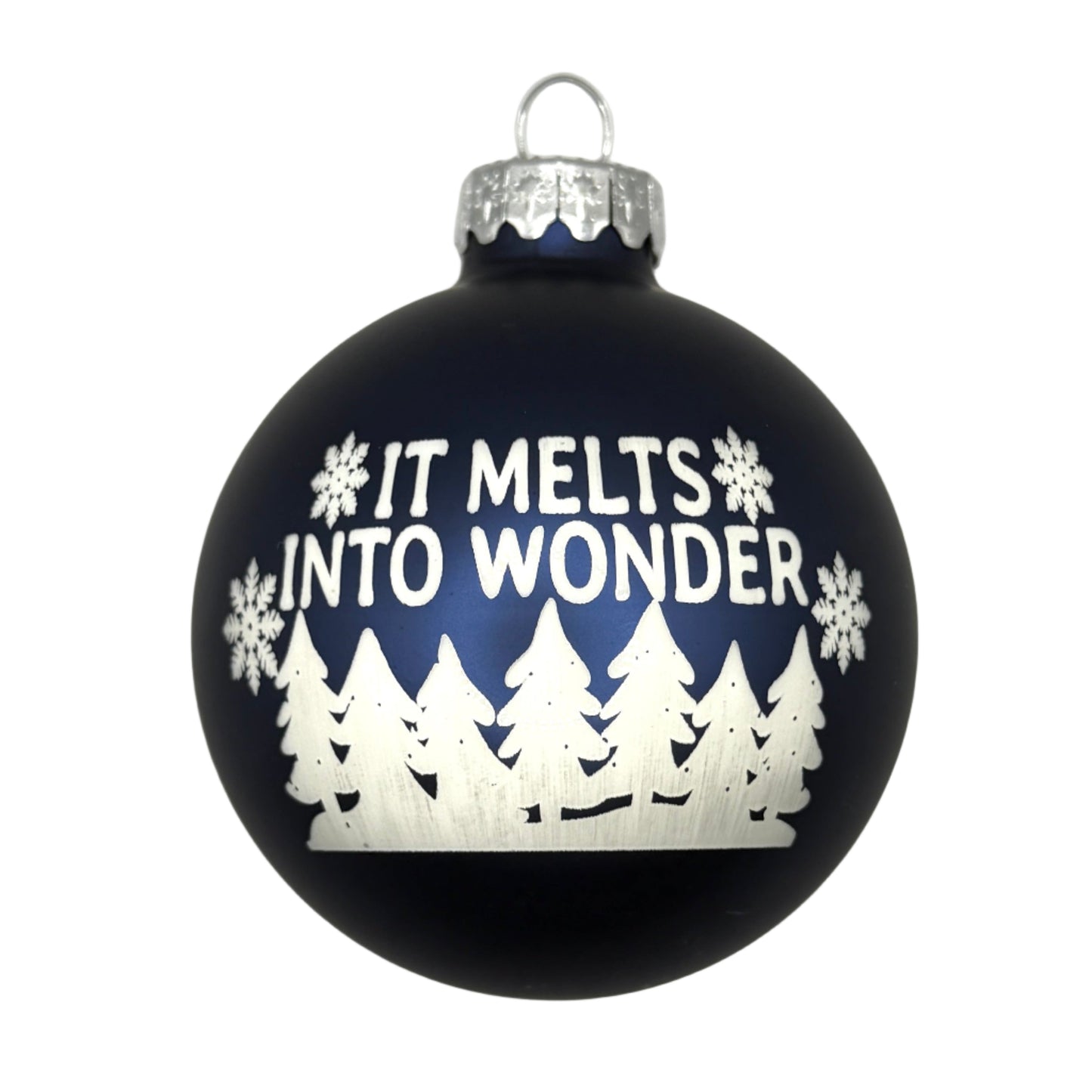 2.6" Glass It Melts Into Wonder Christmas Ornament | Laser Engraved | Dave Christmas Gift